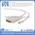 1.8m Port d&#39;affichage mini blanc à câble adaptateur DVI